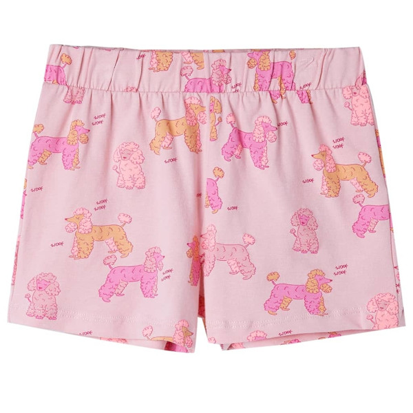 vidaXL Barnpyjamas med korta ärmar ljusrosa 104 Rosa