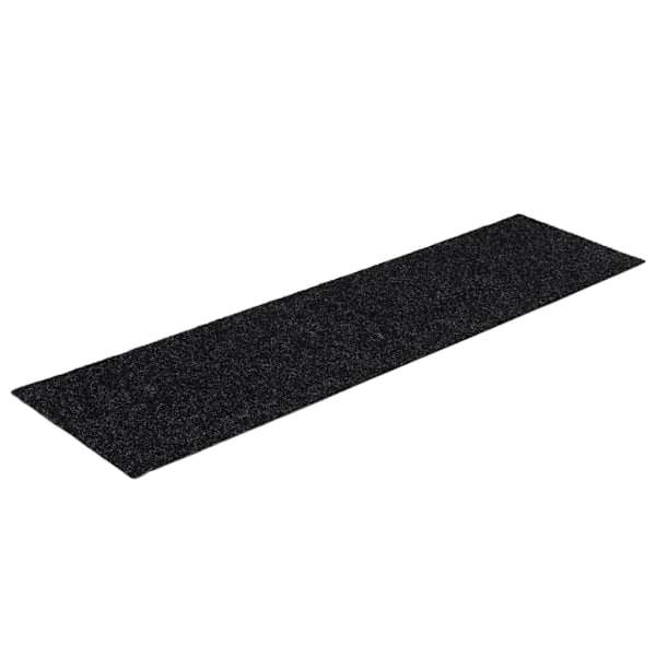 vidaXL Trappstegsmattor självhäftande 15 st 76x20 cm svart Svart