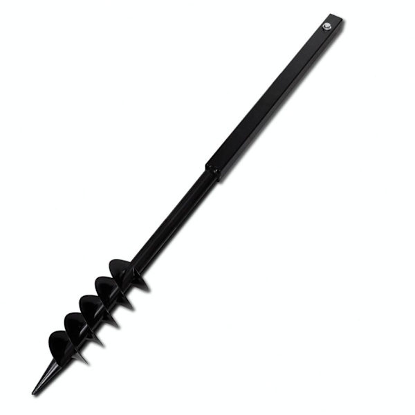 vidaXL Jordborr 80 mm Stål inkl. förlängningsrör 13 meter Vit