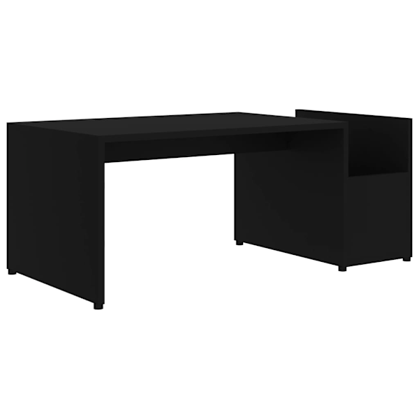 vidaXL Soffbord svart 90x45x35 cm konstruerat trä Svart