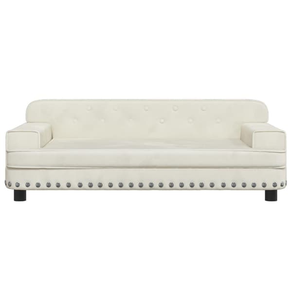 vidaXL Hundbädd gräddvit 90x53x30 cm sammet Kräm