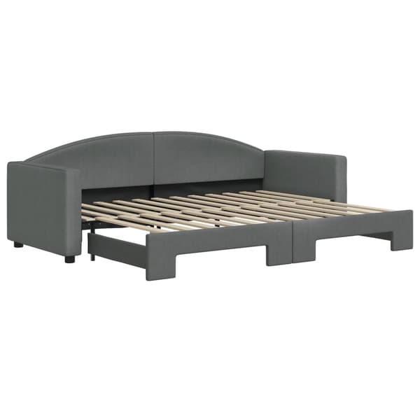 vidaXL Dagbädd utdragbar mörkgrå 80x200 cm tyg Grå