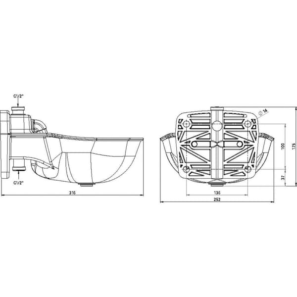 Kerbl Vattenkopp K75 plast 221875 Grön