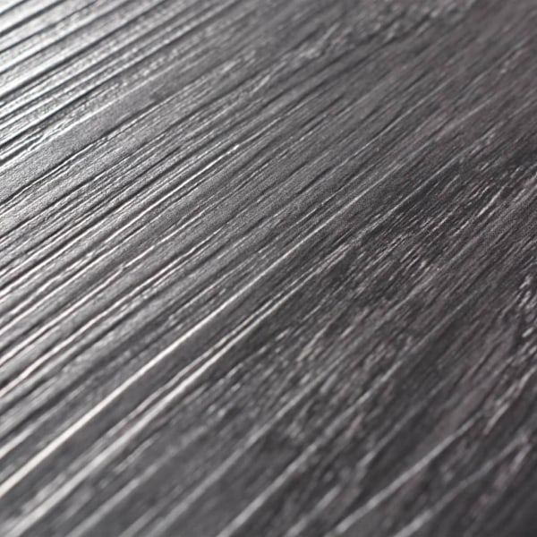 vidaXL Självhäftande PVC-golvplankor 5,21 m² 2 mm svart och vit Svart