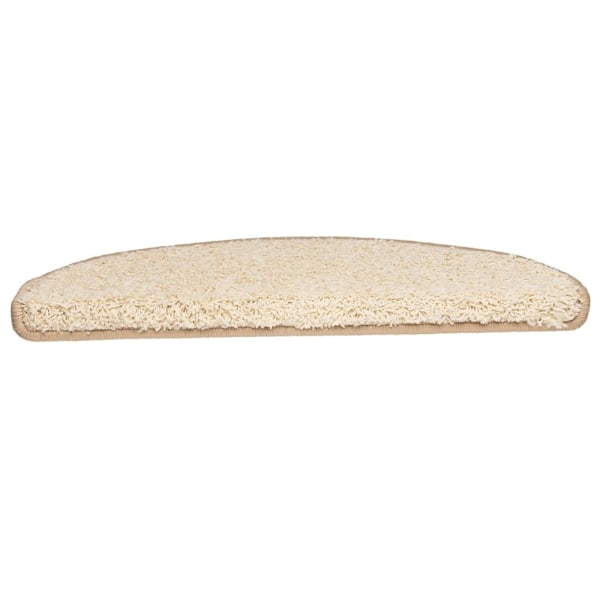 vidaXL Trappstegsmattor 10 st 65x21x4 cm gräddvit Kräm