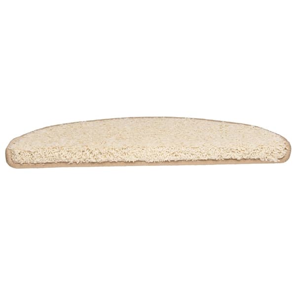 vidaXL Trappstegsmattor 10 st 65x25 cm gräddvit Kräm
