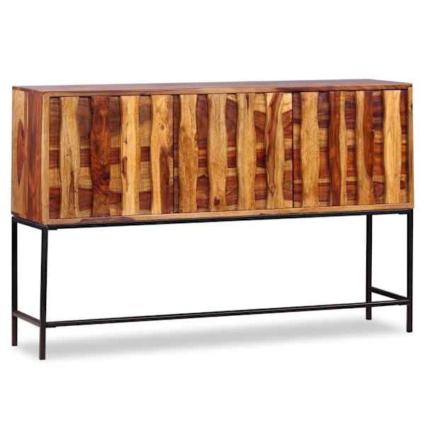 vidaXL Skänk i massivt sheeshamträ 120x30x80 cm Brun