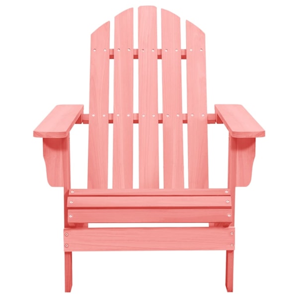 vidaXL Adirondackstol massivt granträ rosa Rosa