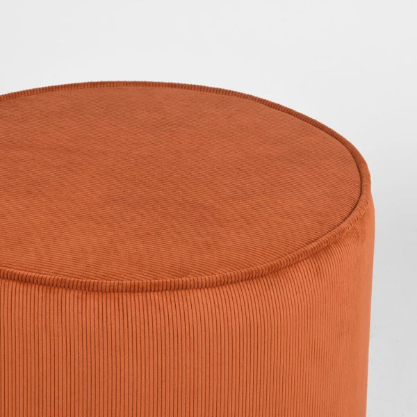 LABEL51 Sittpuff Tibo 55x55x40 cm rostfärgad ribcord Orange