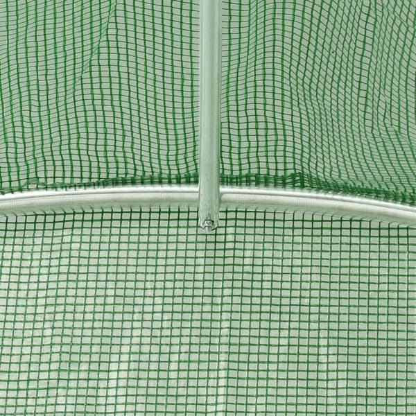 vidaXL Växthus med stålram grön 40 m² 10x4x2 m Grön