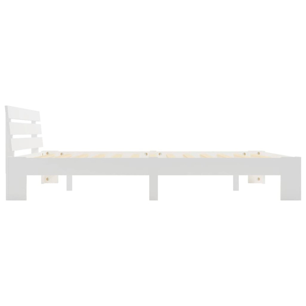 vidaXL Sängram vit massiv furu 160x200 cm Vit