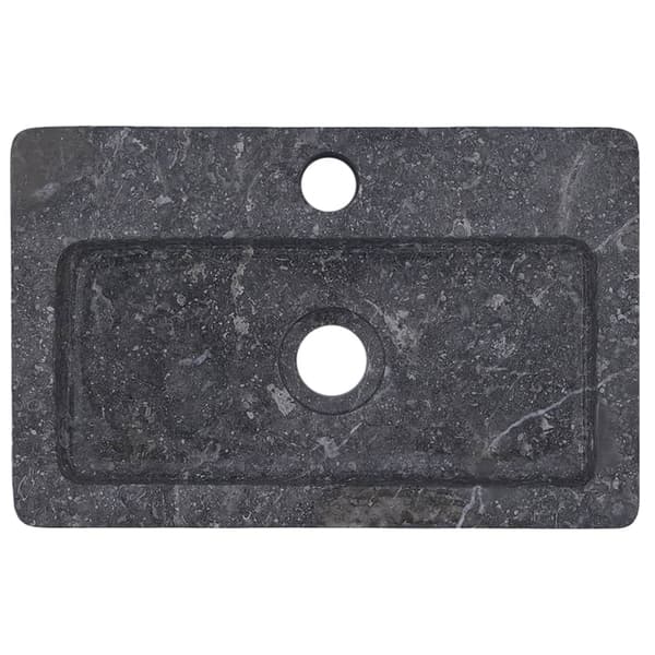 vidaXL Väggmonterat handfat grå 38x24x6,5 cm marmor grå