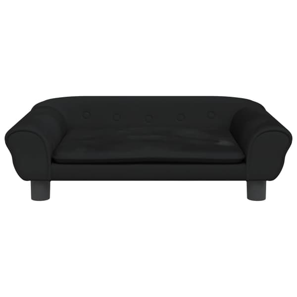 vidaXL Barnsoffa svart 70x45x26 cm sammet art