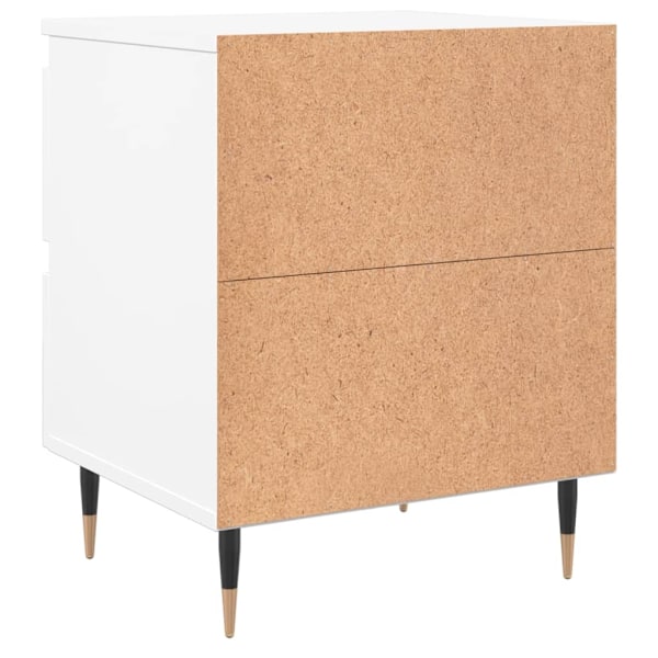 vidaXL Sängbord 2 st vit 40x35x50 cm konstruerat trä Vit