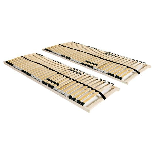 vidaXL Ribbotten med 28 ribbor 2 st 7 zoner 70x200 cm Beige