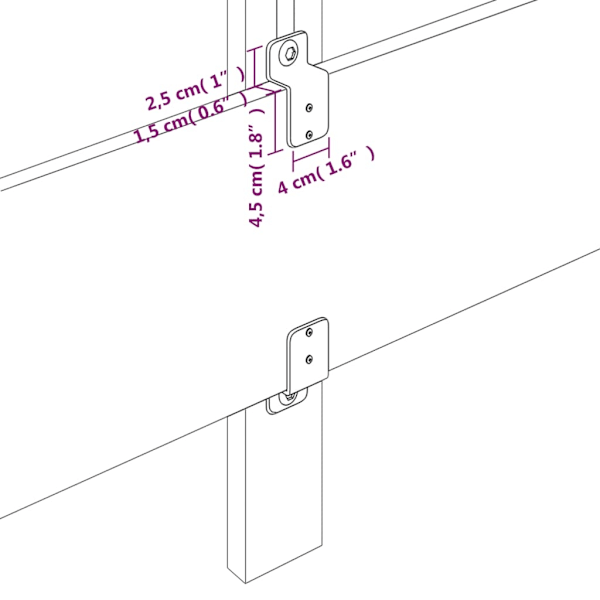 vidaXL Sänggavel mörkgrå 90x5x78/88 cm sammet Grå