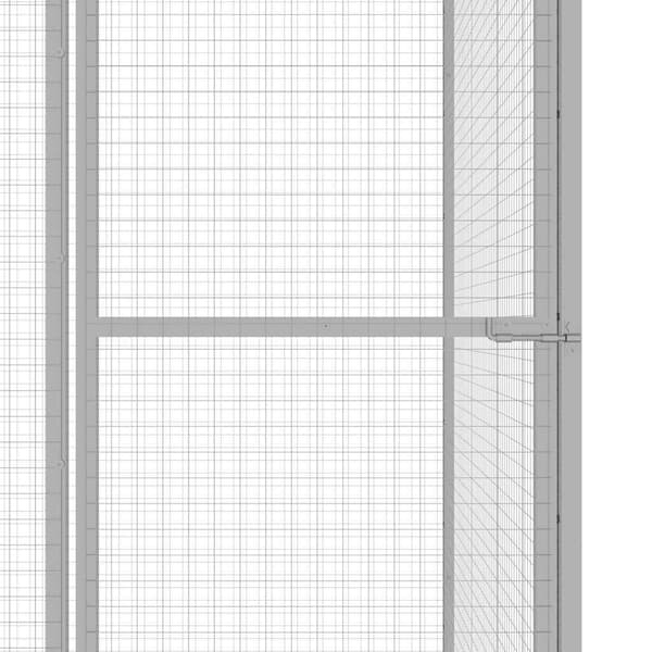 vidaXL Kattbur 3x3x2,5 m galvaniserat stål Silver