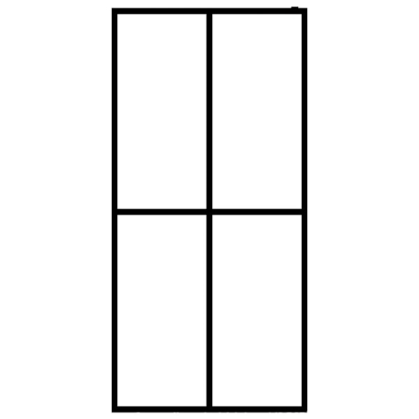 vidaXL Duschvägg till duschkabin härdat frostat glas 140x195 cm Svart