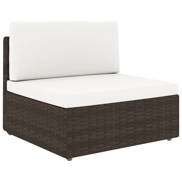 vidaXL Modulsoffa 2-sits konstrotting brun Brun