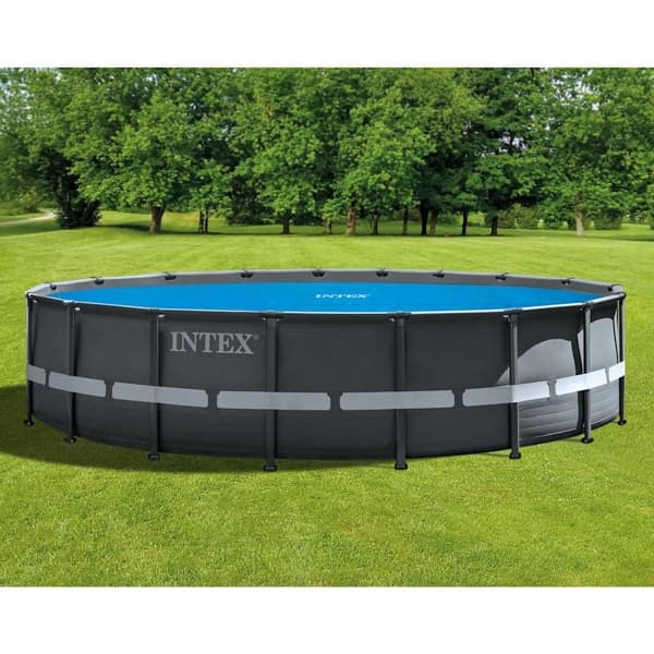 INTEX Poolöverdrag solenergi blå 538 cm polyeten Blå
