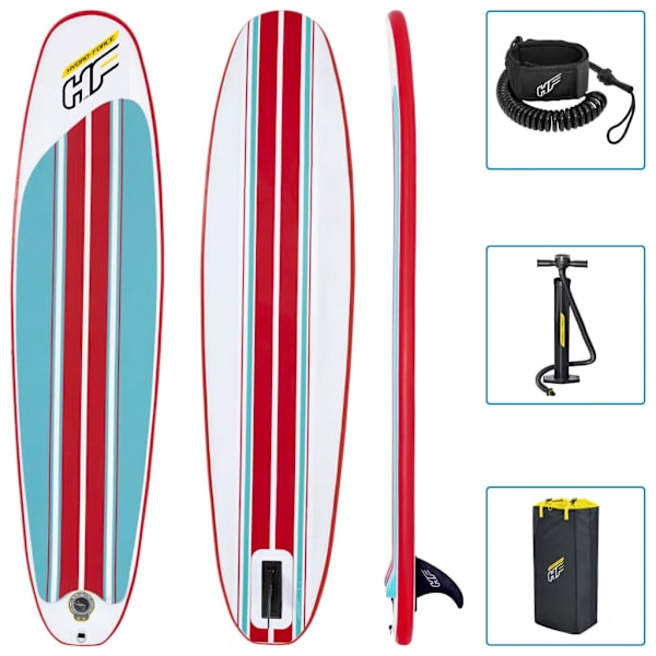 Bestway Uppblåsbar SUP-bräda Hydro-Force Compact Surf 8 243x57x7 cm Flerfärgsdesign