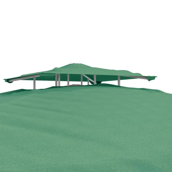 vidaXL Paviljong med dubbelt tak grön 3x3x2,68 m tyg Grön