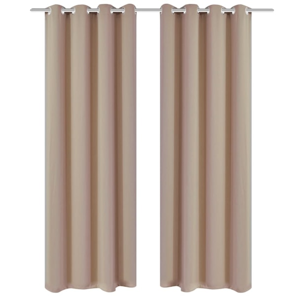vidaXL Mörkläggningsgardin med öljetter 270x245 cm gräddvit Creme