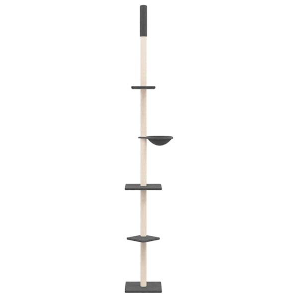 vidaXL Golv-till-tak klösträd mörkgrå 263,5-289,5 cm Grå