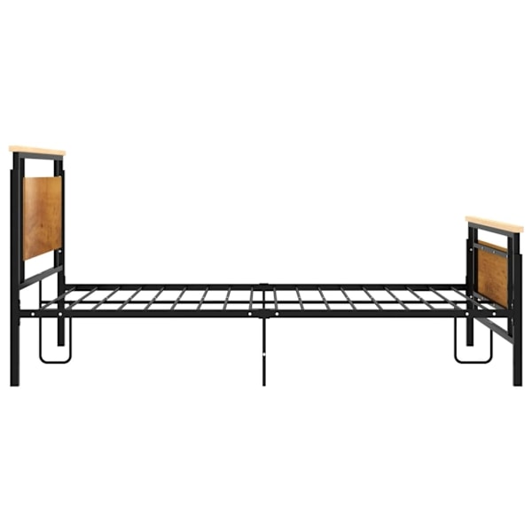 vidaXL Sängram metall 120x200 cm Svart