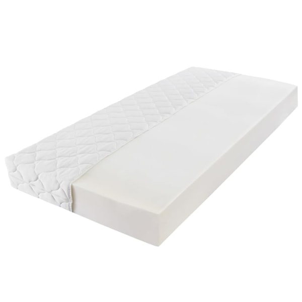 vidaXL Madrass med tvättbart överdrag 200 x 160 17 cm Vit