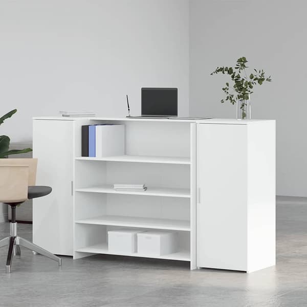 vidaXL Receptionsdisk vit 180x50x103,5 cm konstruerat trä Vit