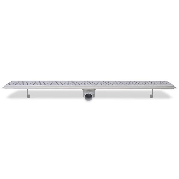 vidaXL Avlång golvbrunn 2 st bubblor rostfritt stål 1030x140 mm