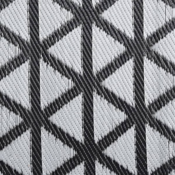 vidaXL Utomhusmatta ARAKIL svart 140x200 cm PP Svart