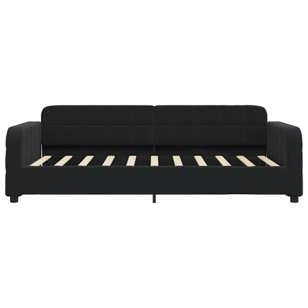 vidaXL Dagbädd utdragbar svart 90x190 cm sammet Svart