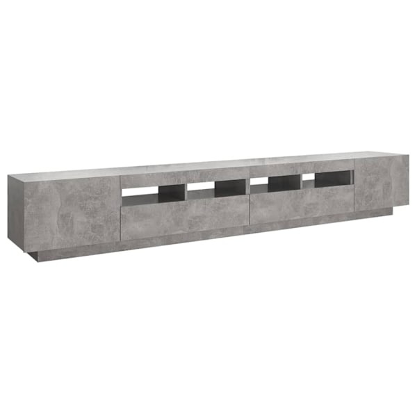 vidaXL TV-bänk med LED-belysning betonggrå 260x35x40 cm grå