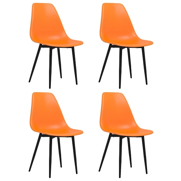 vidaXL Matstolar 4 st orange PP Orange