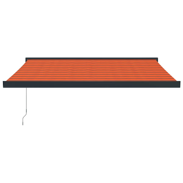 vidaXL Markis infällbar orange och brun 3x2,5 m tyg&aluminium Flerfärgsdesign