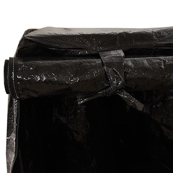 vidaXL Överdrag för hammock 12 öljetter 220x177x220 cm polyeten Svart
