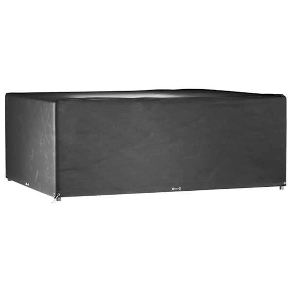 vidaXL Överdrag för utemöbler 2 st 16 ölj. 300x250x90cm rektangulärt Svart