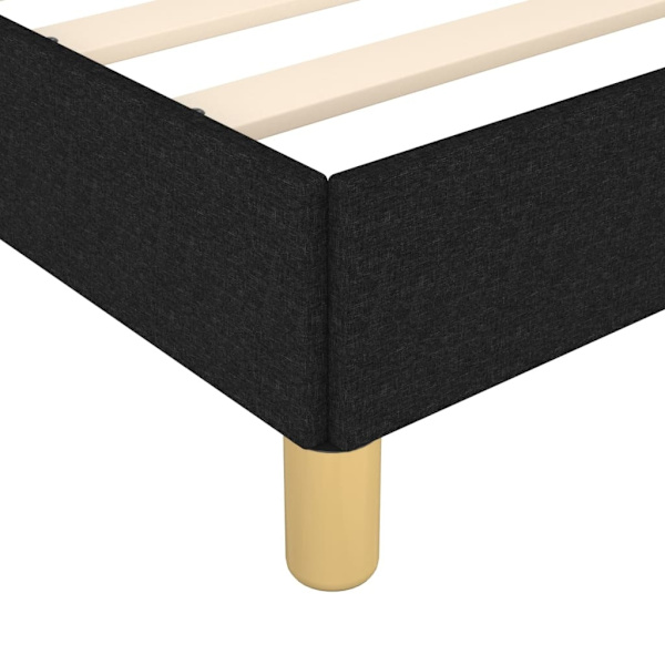 vidaXL Sängram utan madrass svart 120x200 cm tyg Svart