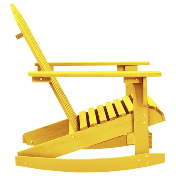 vidaXL Gungstol adirondack massivt granträ gul Gul