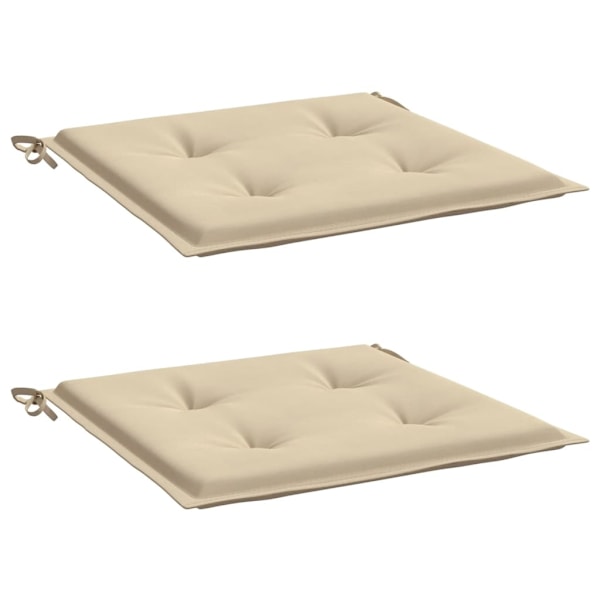 vidaXL Stolsdynor 2 st beige 50x50x4 cm oxfordtyg Beige