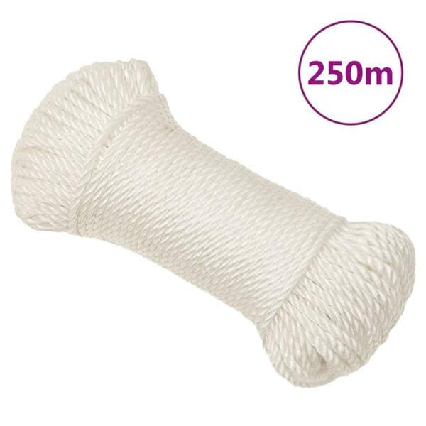vidaXL Rep vit 8 mm 250 m polypropylen