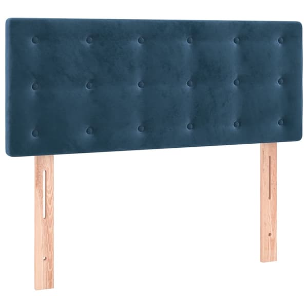 vidaXL Ramsäng med madrass mörkblå 120x190 cm sammet Blå