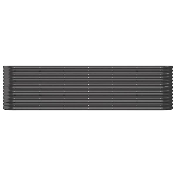 vidaXL Odlingslåda pulverlackerat stål 260x40x68 cm antracit Antracit