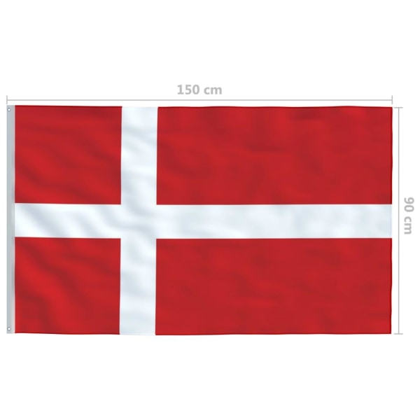 vidaXL Danmarks flagga 90x150 cm Flerfärgsdesign