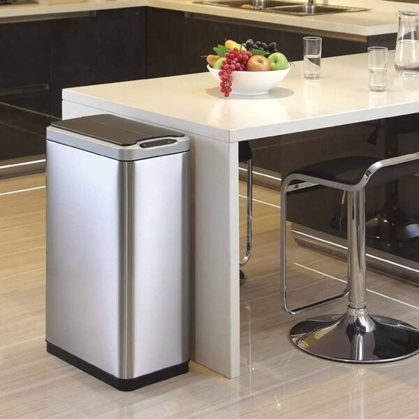 EKO Soptunna Phantom med sensor 2x20 L matt silver Silver