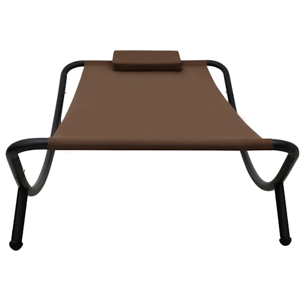 vidaXL Trädgårdssäng brun 200x90 cm stål Brun