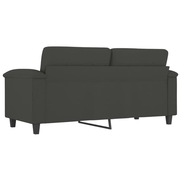 vidaXL 2-sitssoffa mörkgrå 140 cm mikrofibertyg Grå
