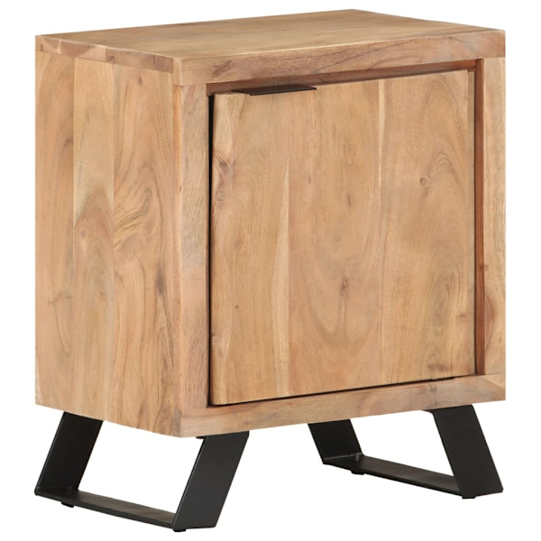 vidaXL Nattduksbord 40x30x50 cm massivt akaciaträ med levande kant Brun